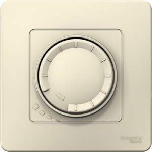 Фото Schneider Electric Blanca BLNSS040012 Светорегулятор поворотный (400 Вт, R+C, в сборе, скрытая установка, молоко)