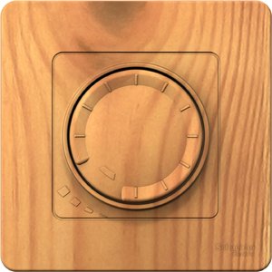 Фото Schneider Electric Blanca BLNSS040015 Светорегулятор поворотный (400 Вт, R+C, в сборе, скрытая установка, ясень)