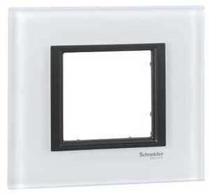 Фото Schneider Electric Unica Class MGU68.002.7C2 Рамка 1-постовая (белое стекло)