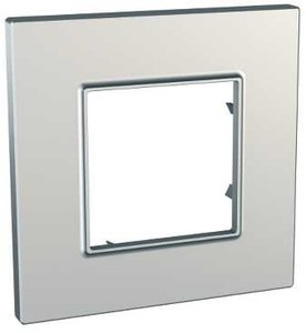 Фото Schneider Electric Unica Quadro MGU6.702.55 Рамка 1-постовая (серебро)
