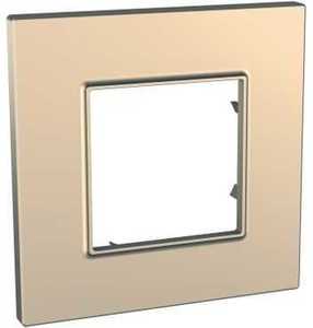 Фото Schneider Electric Unica Quadro MGU6.702.56 Рамка 1-постовая (медь)