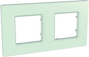 Фото Schneider Electric Unica Quadro MGU2.704.17 Рамка 2-постовая (матовое стекло)