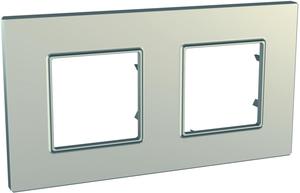 Фото Schneider Electric Unica Quadro MGU6.704.57 Рамка 2-постовая (титан)