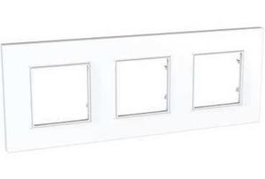 Фото Schneider Electric Unica Quadro MGU2.706.18 Рамка 3-постовая (белая)