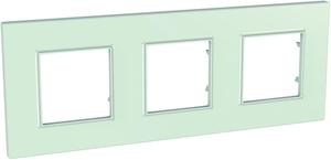 Фото Schneider Electric Unica Quadro MGU2.706.17 Рамка 3-постовая (матовое стекло)