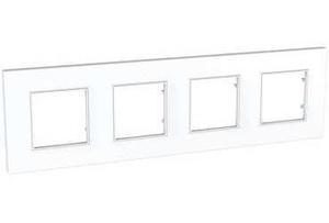 Фото Schneider Electric Unica Quadro MGU2.708.18 Рамка 4-постовая (белая)