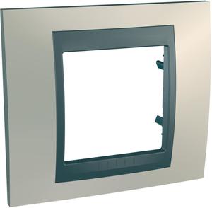 Фото Schneider Electric Unica Top MGU66.002.295 Рамка 1-постовая (графит/опал)