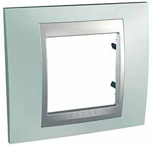 Фото Schneider Electric Unica Top MGU66.002.094 Рамка 1-постовая (алюминий/флюорит)