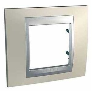 Фото Schneider Electric Unica Top MGU66.002.095 Рамка 1-постовая (алюминий/опал)