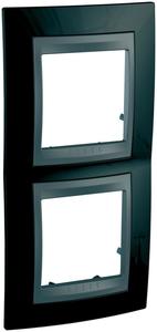 Фото Schneider Electric Unica Top MGU66.004V.293 Рамка 2-постовая (вертикальная, графит/родий)