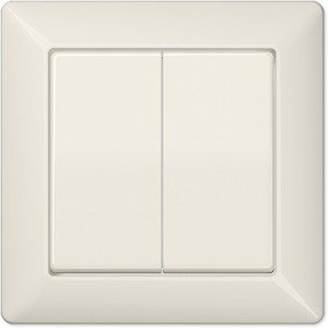 Фото Jung AS500 AS590-5 Клавиша двойная с рамкой (слоновая кость)