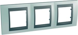 Фото Schneider Electric Unica Top MGU66.006.294 Рамка 3-постовая (горизонтальная, графит/флюорит)