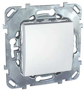 Фото Schneider Electric Unica MGU5.201.18ZD Выключатель одноклавишный (10 А, под рамку, скрытая установка, белый)