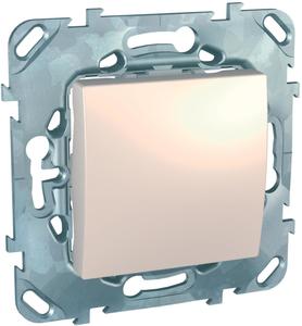 Фото Schneider Electric Unica MGU5.206.25ZD Выключатель-кнопка одноклавишный (10 А, под рамку, скрытая установка, бежевый)