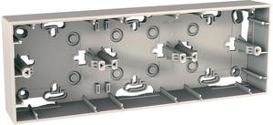 Фото Schneider Electric Unica MGU8.006.25 Коробка для накладного монтажа (3-постовая, открытой установки, бежевая)