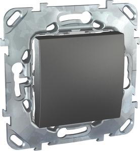 Фото Schneider Electric Unica Top MGU5.206.12ZD Выключатель-кнопка одноклавишный (10 А, под рамку, скрытая установка, графит)