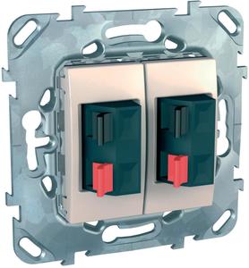 Фото Schneider Electric Unica MGU5.8787.25ZD Розетка аудио (2 канала, под рамку, скрытая установка, бежевая)