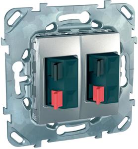 Фото Schneider Electric Unica Top MGU5.8787.30ZD Розетка аудио (2 канала, под рамку, скрытая установка, алюминий)