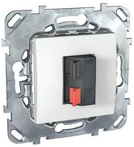 Фото Schneider Electric Unica MGU5.486.18ZD Розетка аудио (1 канал, под рамку, скрытая установка, белая)