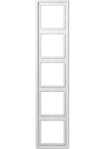 Фото Jung LS990 LS985WW Рамка 5-постовая (универсальная, белая)
