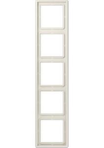 Фото Jung LS990 LS985W Рамка 5-постовая (универсальная, слоновая кость)