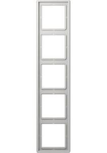 Фото Jung LS990 LS985LG Рамка 5-постовая (универсальная, светло-серая)