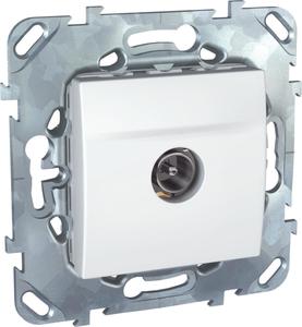 Фото Schneider Electric Unica MGU5.464.18ZD Розетка телевизионная (TV, 8 дБ, под рамку, скрытая установка, белая)