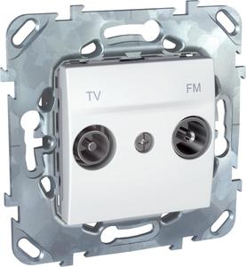 Фото Schneider Electric Unica MGU5.452.18ZD Розетка телевизионная (TV+Radio, 13.5 дБ, под рамку, скрытая установка, белая)