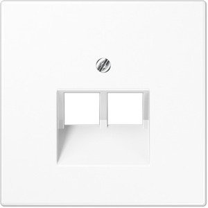 Фото Jung LS990 LS969-2UAWW Крышка розетки компьютерной (RJ45+RJ45, белая)
