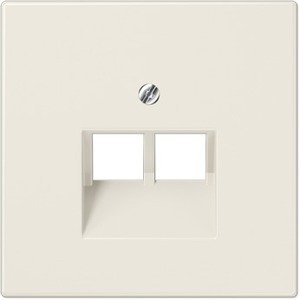 Фото Jung LS990 LS969-2UA Крышка розетки компьютерной (RJ45+RJ45, слоновая кость)