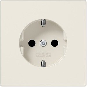Фото Jung LS990 LS1521 Розетка с заземляющим контактом (16 А, под рамку, скрытая установка, слоновая кость)