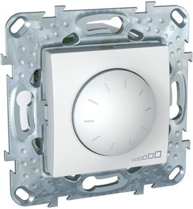 Фото Schneider Electric Unica MGU5.512.18ZD Светорегулятор поворотный (1000 Вт, R+L, под рамку, скрытая установка, белый)