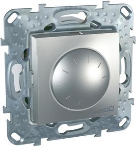 Фото Schneider Electric Unica Top MGU5.512.30ZD Светорегулятор поворотный (1000 Вт, R+L, под рамку, скрытая установка, алюминий)