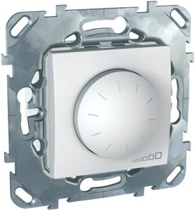 Фото Schneider Electric Unica MGU5.510.18ZD Светорегулятор поворотный (ЭПРА 1-10В DC, 400 Вт, R+L, под рамку, скрытая установка, белый)