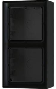 Фото Jung LS990 LS982ASW Коробка двойная для накладного монтажа (черная)