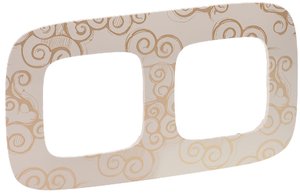 Фото Legrand Valena Allure 754352 Рамка 2-постовая (универсальная, нарцисс золото)
