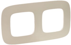 Фото Legrand Valena Allure 754382 Рамка 2-постовая (универсальная, тиснение бежевое)