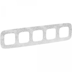 Фото Legrand Valena Allure 754345 Рамка 5-постовая (универсальная, нарцисс хром)
