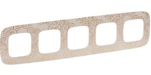 Фото Legrand Valena Allure 754355 Рамка 5-постовая (универсальная, нарцисс золото)