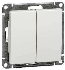 Фото Schneider Electric W59 VS510-252-1-86 Выключатель двухклавишный (10 А, под рамку, скрытая установка, белый)