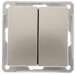 Фото Schneider Electric W59 VS516-252-4-86 Выключатель двухклавишный (16 А, под рамку, скрытая установка, шампань)