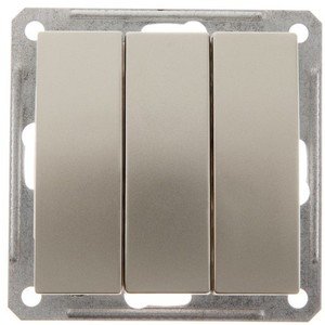 Фото Schneider Electric W59 VS0516-351-4-86 Выключатель трехклавишный (16 А, под рамку, скрытая установка, шампань)