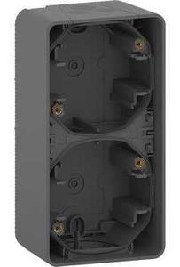 Фото Schneider Electric Mureva S MUR37912 Установочная коробка двойная (вертикальная, IP55, антрацит)