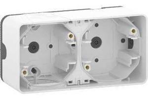 Фото Schneider Electric Mureva S MUR39914 Установочная коробка двойная (горизонтальная, IP55, белая)