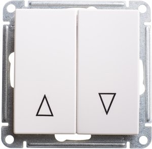 Фото Schneider Electric W59 VS410-253-1-86 Выключатель для жалюзи двухклавишный (10 А, без фиксации, под рамку, скрытая установка, белый)