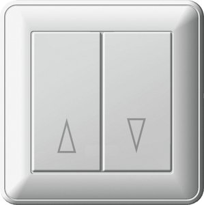 Фото Schneider Electric W59 VS416-253-18 Выключатель для жалюзи двухклавишный (16 А, без фиксации, в сборе, скрытая установка, белый)