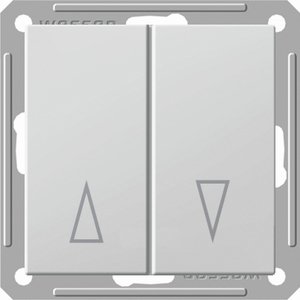 Фото Schneider Electric W59 VS416-253-1-86 Выключатель для жалюзи двухклавишный (16 А, без фиксации, под рамку, скрытая установка, белый)