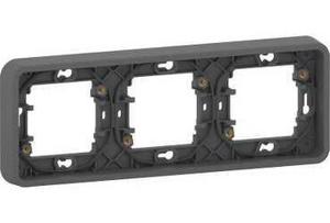 Фото Schneider Electric Mureva S MUR34109 Рамка 3-постовая (горизонтальная, IP55, антрацит)