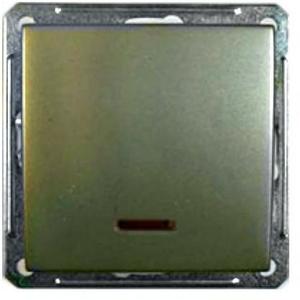 Фото Schneider Electric W59 VS116-151-4-86 Выключатель одноклавишный с самовозвратом (16 А, под рамку, подсветка, скрытая установка, шампань)