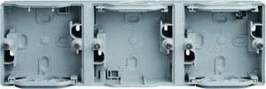 Фото Schneider Electric Mureva ENN37713 Установочная коробка тройная (горизонтальная, IP55, серая)